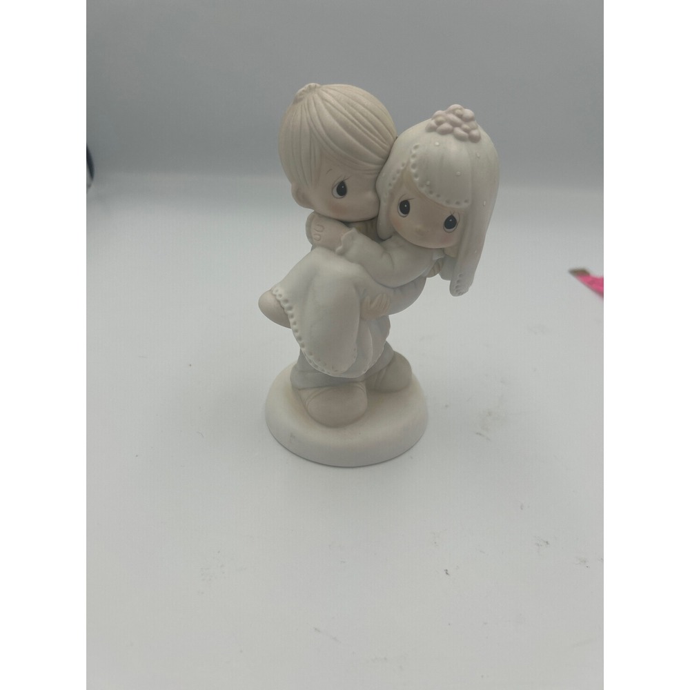 Precious Moments Bless You Two Wedding Figurine 1982 Enesco E-9255 Bride Groom - Picture 3 of 3